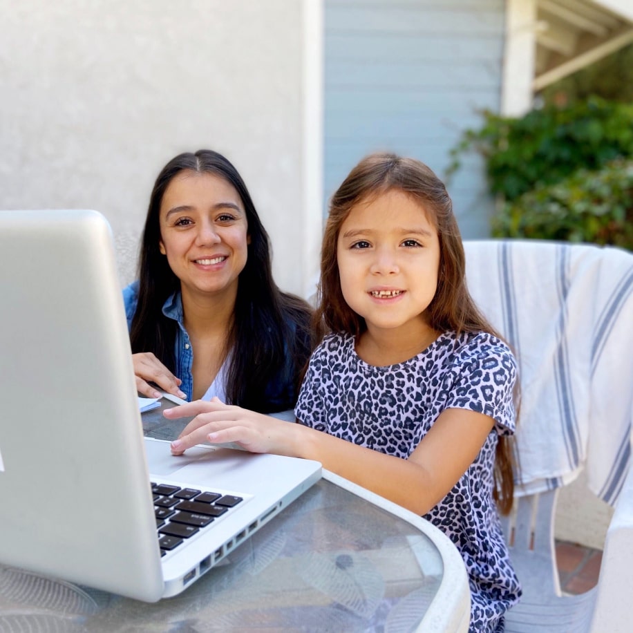 Student and tutor studying
