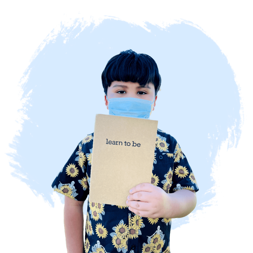 Student with background blob